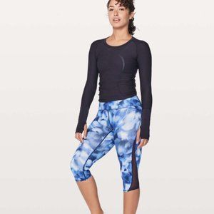 Lululemon Train Times Crop 17” Mini Blush Blossom
